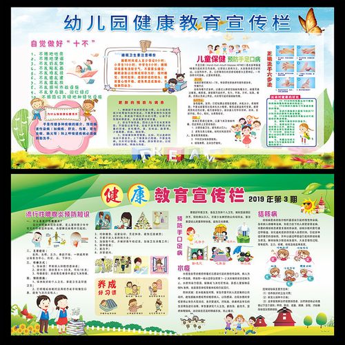 新幼儿园卫生保健健康教育宣传栏海报儿童预防手足口病小常识上