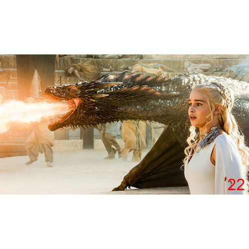 龙妈雪诺权力的游戏冰与火之歌墙贴海报宿舍壁画壁纸墙纸背胶自粘