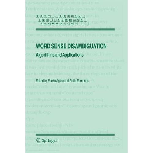 预订 word sense disambiguation: algorithm. [9781402068706]