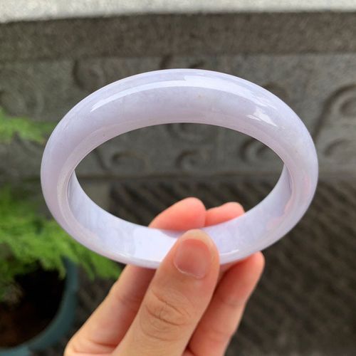 3宽13.7厚8mm紫罗兰正圈 高端翡翠玉镯缅甸天然翡翠镯子