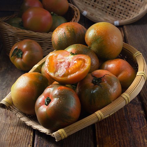 丹东油柿子铁皮柿子西红柿精品油柿子空运包邮顺丰酸甜爽口番茄