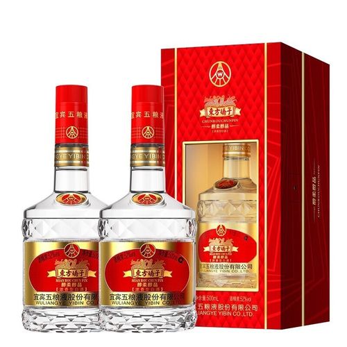 五粮液股份公司 52度五粮液浓香型礼盒白酒 东方娇子醇柔醇品500ml*2