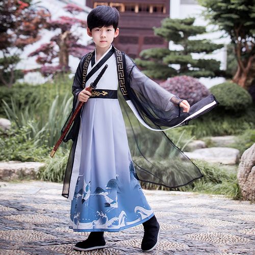 男童汉服夏飘逸套装中国风国学古风小男孩公子儿童