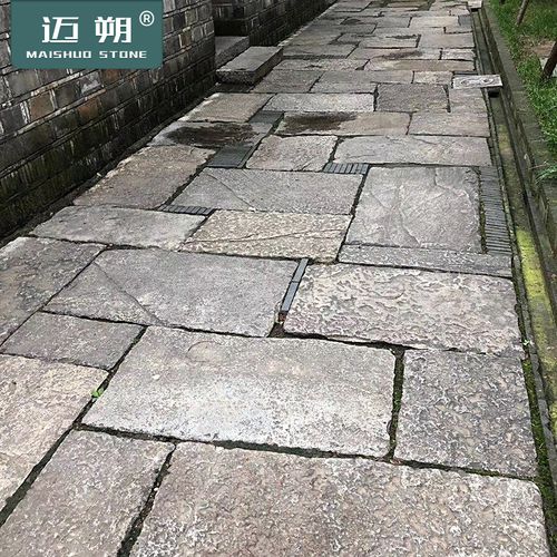 天然老青石板汀步石花园草坪垫脚石别墅防滑铺地庭院园林老石板