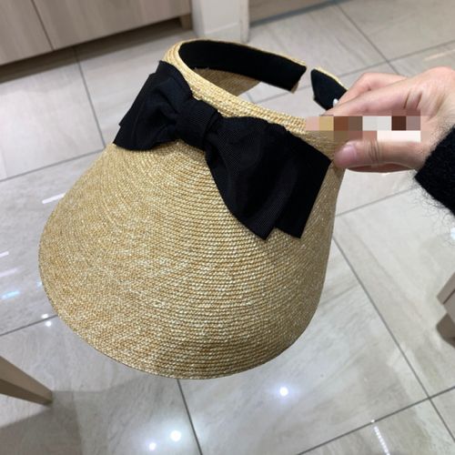 适合短发的遮阳帽maxim日本制uv空顶帽大帽檐防晒遮阳草帽沙滩太阳帽