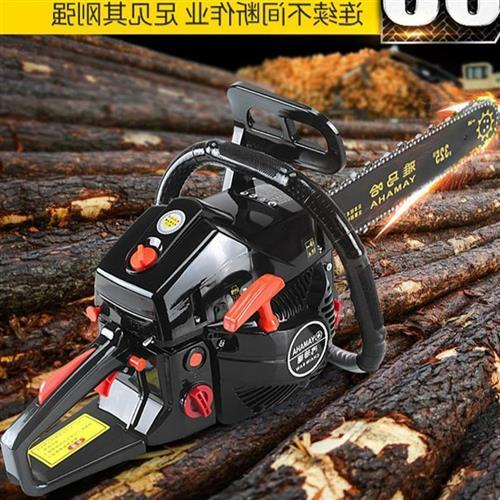 大功率汽油伐木锯家用木工电锯链条锯树机汽油电链锯电链锯砍树