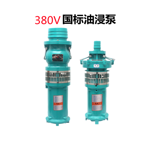 qy国标大流量油浸泵电动380v6寸鱼塘灌溉排涝水塘河道铸铁潜水泵