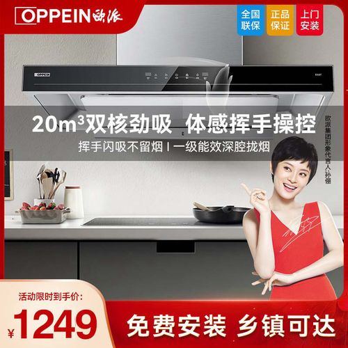 欧派e830t大吸力智能抽油烟机 顶吸式吸油烟机 欧式体感烟机新品