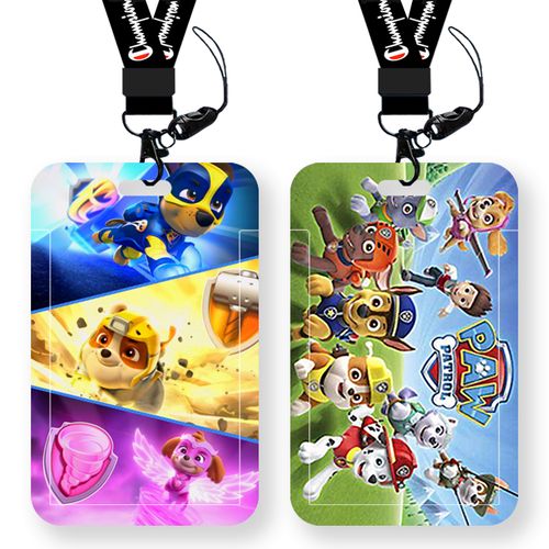汪汪队可爱幼儿园接送卡套挂绳儿童姓名牌学生校园挂脖校卡胸牌
