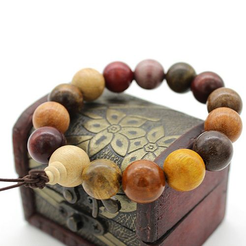 天然多宝珠手串佛珠手链檀木佛珠檀香酸枝楠木多材质木质佛珠念珠