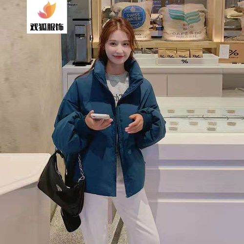 戏狐短款冬季棉服女女装棉服女2021款韩版百搭棉衣短款时尚棉袄外套女