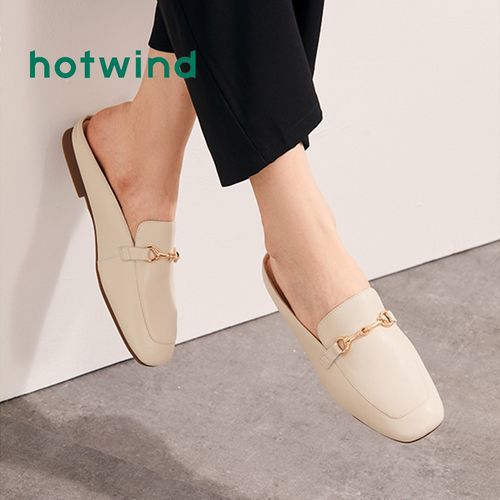 hotwind/热风穆勒鞋女2020秋季新款时尚休闲鞋外穿舒适一脚蹬女鞋