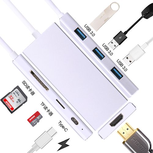 type-c扩展坞适用华为平板matepad转接头m6电脑拓展ipadpro11分线2020