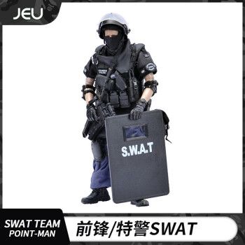 1/6特警兵人模型仿真人偶手办swat 12寸人偶特种部队警察攻击队长光头
