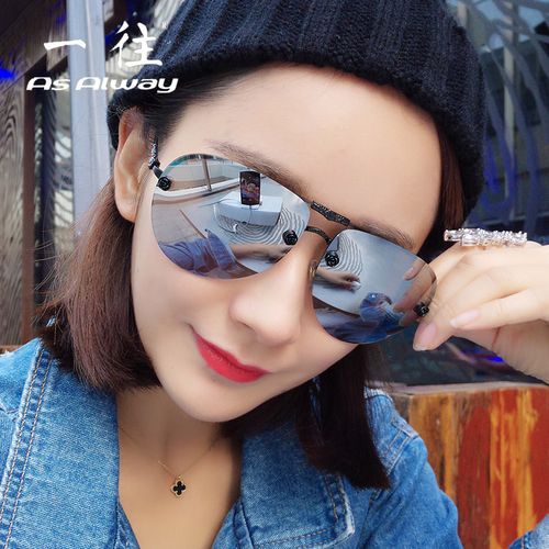 欧美复古大框圆脸太阳镜女潮冰冰同款墨镜玫瑰花明星款太阳眼镜男