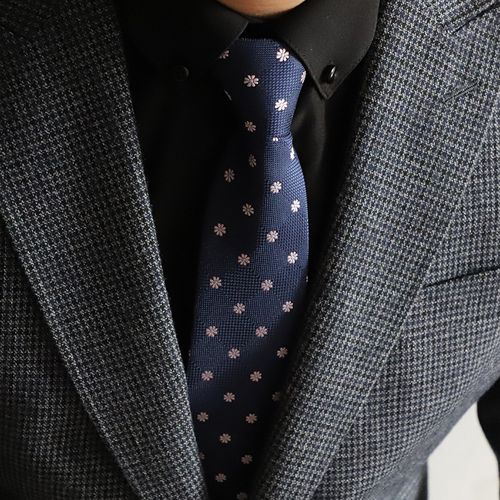礼盒装 复古藏青黑色8cm男士绅士正装商务领带 韩版百搭职业学院
