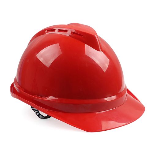 梅思安pe豪华v型有孔建筑工地冶炼运输安全帽一指键帽衬d型下颚带