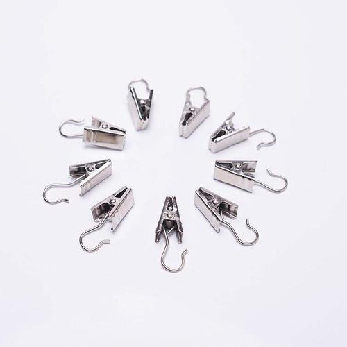 不锈钢窗帘挂钩夹子免邮小夹子配件窗帘环圈窗帘杆不锈钢窗帘夹子