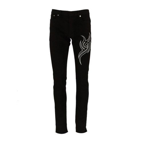 dior homme 迪奥桀骜 男装 服饰 黑色时尚刺绣修身男士牛仔裤