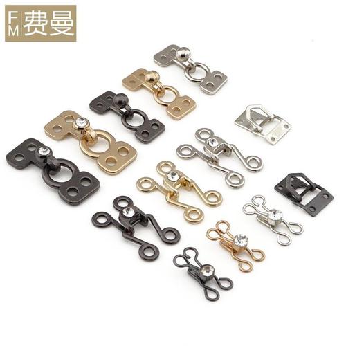 衣服挂扣皮草扣子搭扣挂钩水貂隐形扣大衣貂皮暗勾风纪扣小挂扣