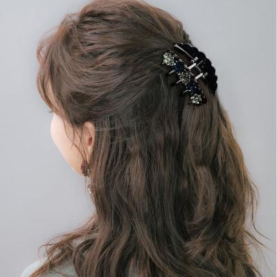 新款韩版简约盘发发抓大中号水钻发饰淑女头饰品抓夹发夹头发夹子