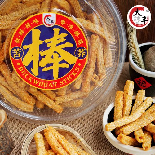 大纯丰苦荞棒150g空心脆苦荞片荞麦锅巴荞麦棒膨化大丰休闲零食