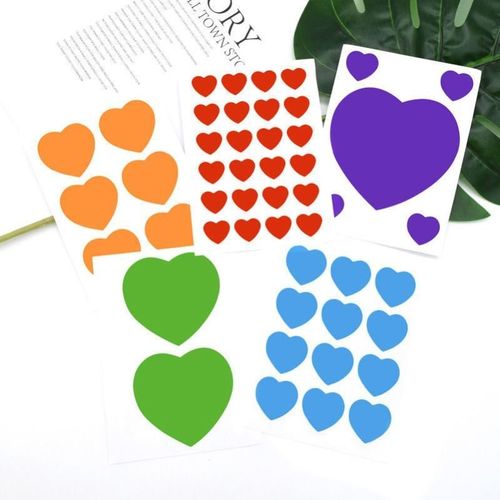 口罩装饰贴纸3cm爱心贴纸红心桃贴y爱情桃心儿童奖励