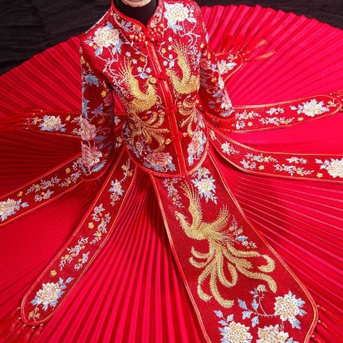 新款秀禾服中式婚纱敬酒服新娘结婚时尚礼服复古风嫁衣龙凤褂喜服