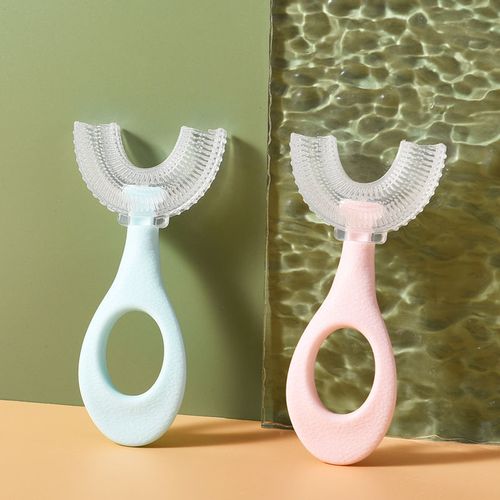 儿童u型牙刷1-2-3-6一8-10岁以上手动u形宝宝软毛小孩婴幼儿刷牙