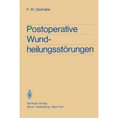 预订 postoperative wundheilungsstorungen: untersu.