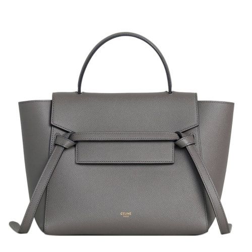 celine/赛琳  女士灰色belt micro超小号粒面小牛皮手提包单肩包斜