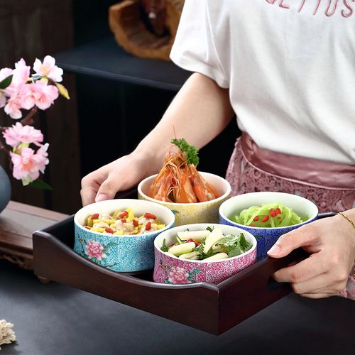 国风浮雕酒店餐厅冷菜碗大董意境菜特色创意餐具凉菜摆盘小碗陶瓷