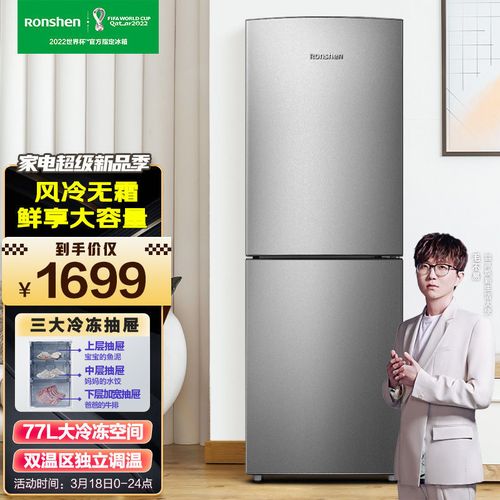ronshen/容声 bcd-219wd12d大两门双门电冰箱家用风冷无霜节能