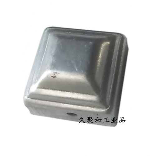 定制适用方管盖帽镀锌铁皮冲压锌钢围栏护栏装饰盖方管顶盖堵头 新