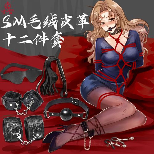 套装手铐脚铐皮鞭乳夹口塞球捆绑调教工具十二件惩罚刑拘束缚道具男女