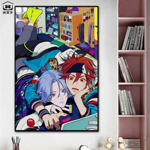 无限滑板喜屋武历驰河兰加定制diy数字油彩画动漫人物