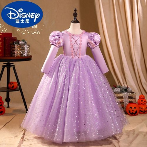 迪士尼(disney)爱莎公主裙子女童苏菲亚白雪公主裙儿童礼服秋冬小女孩