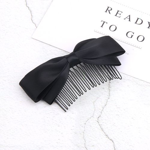 蝴蝶结发梳发饰韩国刘海梳发卡子简约头饰品发夹子倒插