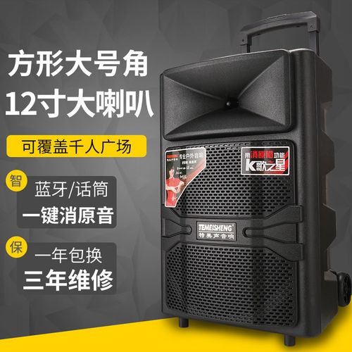 特美声a100广场舞户外音响音箱12寸消原音移动拉杆大功率家用k歌