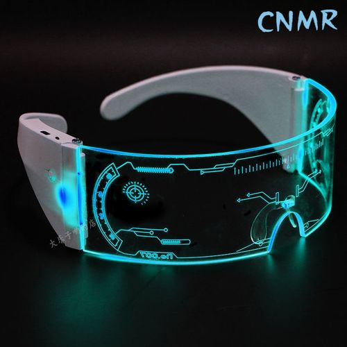 新品蹦迪眼镜激光炫酷发光眼镜充电蹦迪未来科技眼镜赛博朋克网红科幻