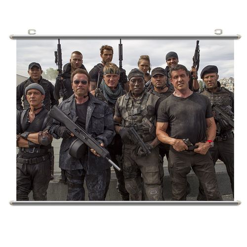 敢死队高清海报壁纸墙贴学生宿舍卧室超大卷轴挂画装饰防水包邮