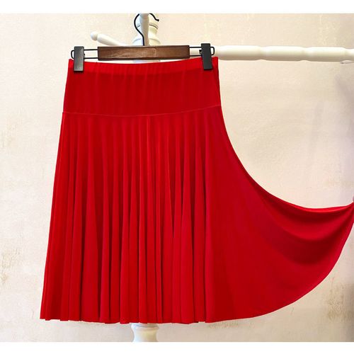 广场舞蹈服装新款半身裙夏季跳广场舞百褶短裙拉丁舞摆裙运动裙子【5