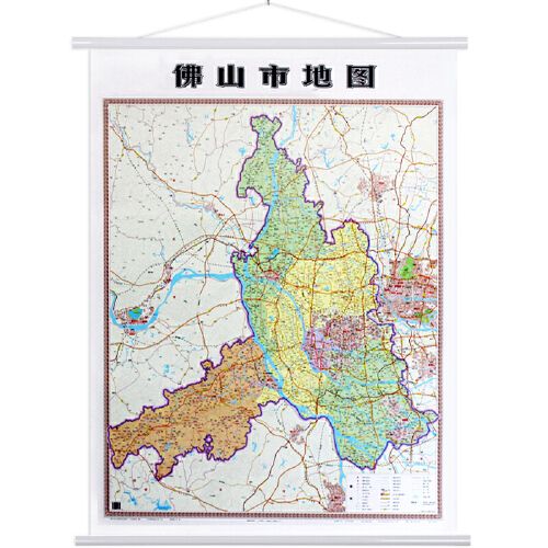 1*1.6米规格 佛山城市地图 包含交通 行政 旅游景点