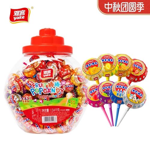 雅客coco棒棒糖1134g网红儿童水果味罐装整箱糖果礼物零食
