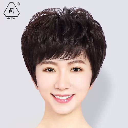 假发套中老年女士全头套式头发卷发自然透气舒适蓬松减龄发型妈妈款