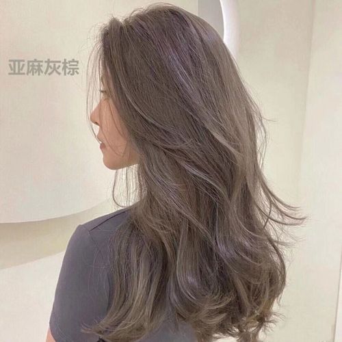 亚麻灰棕染发剂2022流行色纯自己在家染头发显白 亚麻灰棕 工具