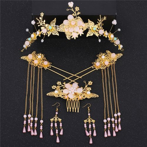 新娘头饰中式凤冠结婚古装发饰套装2020新款秀禾和服