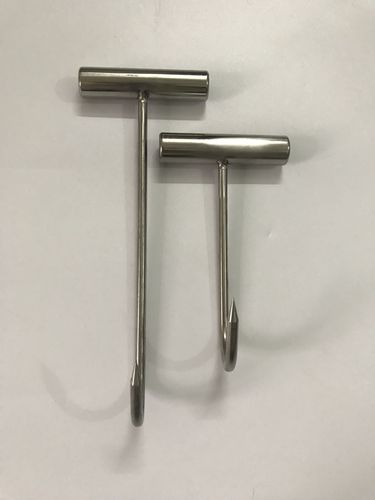 不锈钢拖猪钩拉猪钩杀猪工具屠宰刀丁字钩手拉钩猪牛羊肉烤肉钩子