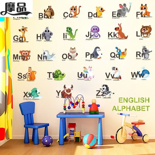 文化室饰品幼儿园英文英语创意英语教室环创 墙贴英文字母大小写