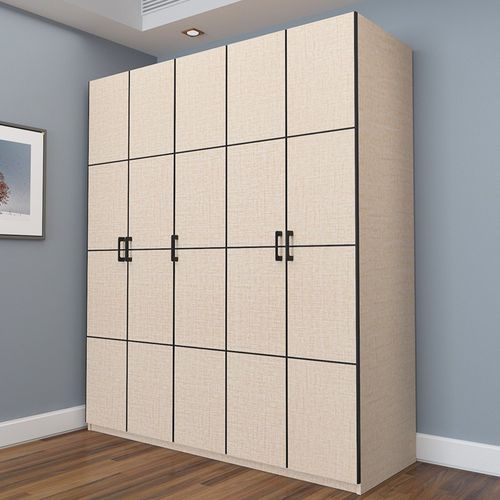 平子集 衣柜 卧室储物开门大衣橱 家具 可改尺寸 香格布纹色 2门(长80